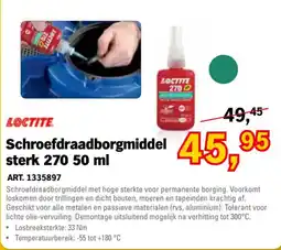 Toolspecial Loctite schroefdraadborgmiddel sterk 270 aanbieding