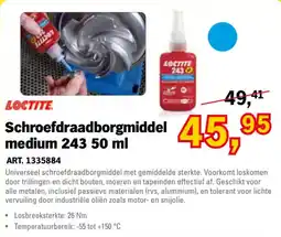 Toolspecial Loctite schroefdraadborgmiddel medium 243 aanbieding