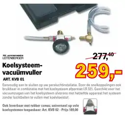 Toolspecial Autotestgeräte Leitenberger Koelsysteem vacuümvuller aanbieding