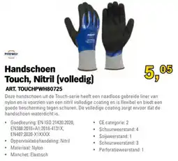 Toolspecial Prowly Handschoen Touch, Nitril (volledig) aanbieding