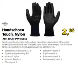 Toolspecial Prowly Handschoen Touch, Nylon aanbieding