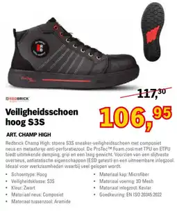 Toolspecial Redbrick Veiligheidsschoen hoog S3S aanbieding
