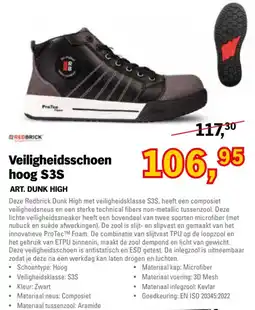 Toolspecial Redbrick Veiligheidsschoen hoog S3S aanbieding