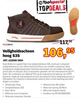 Toolspecial Redbrick veiligheidsschoen hoog S3S aanbieding
