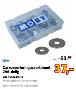 Toolspecial Moby carrosserieringassortiment 295-delig aanbieding