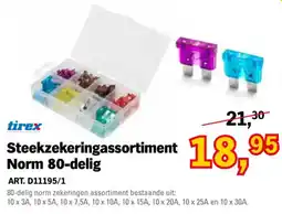 Toolspecial tirex Steekzekeringassortiment Norm 80-delig aanbieding