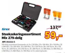 Toolspecial tirex Steekzekeringassortiment Mix 279-delig aanbieding