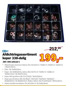 Toolspecial Moby Afdichtringassortiment koper 330-delig aanbieding