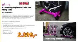 Toolspecial GoJak 4 x voertuigverplaatsers met rek Heavy Duty aanbieding