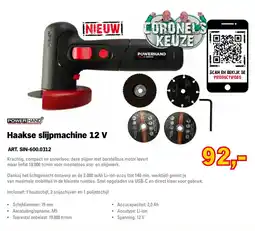 Toolspecial powerhand haakse slijpmachine 12 v aanbieding
