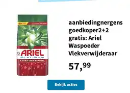 Plein.nl aanbiedingnergens goedkoper2+2 gratis: Ariel Waspoeder Vlekverwijderaar aanbieding