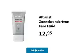 Plein.nl Altruist zonnebrandcrème face fluid aanbieding