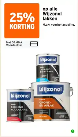 GAMMA op alle Wijzonol lakken aanbieding