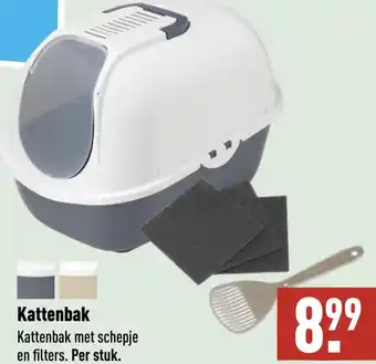 ALDI Kattenbak Kattenbak met schepje en filters. Per stuk. aanbieding