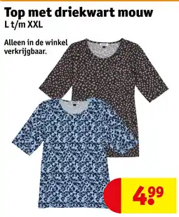 Kruidvat Top met driekwart mouw aanbieding
