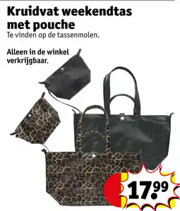 Kruidvat Kruidvat weekendtas met pouche aanbieding