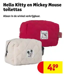 Kruidvat Hello kitty en mickey mouse toilettas aanbieding