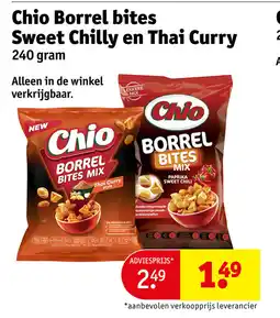 Kruidvat Chio borrel bites sweet chilly en thai curry aanbieding