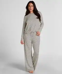 Hunkemoller Hunkemöller Jersey Pyjama Broek Blauw aanbieding