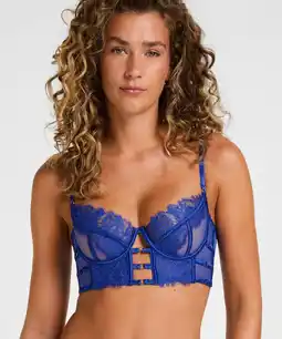 Hunkemoller Hunkemöller Niet-voorgevormde longline beugel bh Nienke Blauw aanbieding