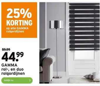 GAMMA GAMMA rol-, en duo rolgordijnen aanbieding