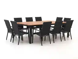 Kees Smit + 10% kassakorting | Bellagio Avio/Linosa 240x160cm dining tuinset 11-delig stapelbaar aanbieding