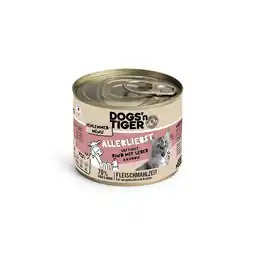 Zooplus 6x200g Dogs'n Tiger snackmenu rund met lever nat kattenvoer aanbieding