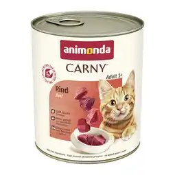 Zooplus 6x800g Adult Rund Puur Animonda Carny Kattenvoer aanbieding