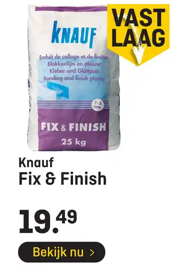 Hubo Knauf Fix & Finish aanbieding