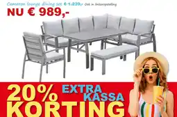 Tuinmeubelland Cameron lounge dining set aanbieding