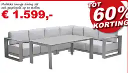 Tuinmeubelland Malakka lounge dining set aanbieding