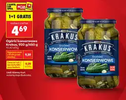 Biedronka Krakus ogórki konserwowe aanbieding