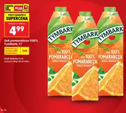 Biedronka Tymbark sok 100% pomarańcza aanbieding
