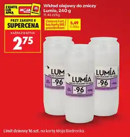 Biedronka Lumia wkład olejowy do zniczy aanbieding