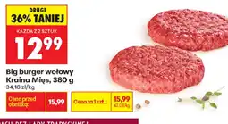 Biedronka Kraina Mięs big burger wołowy aanbieding