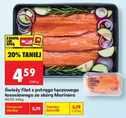 Biedronka Marinero świeży filet z pstrąga tęczowego łososowego ze skórą aanbieding