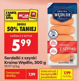 Biedronka Kraina Wędlin Serdelki z szynki aanbieding