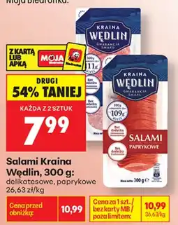 Biedronka Kraina Wędlin Salami paprykowe aanbieding