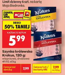 Biedronka Krakus szynka królewska aanbieding
