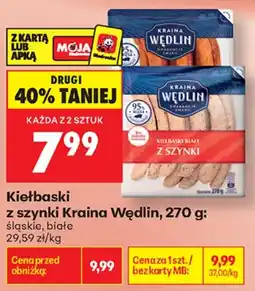Biedronka Kraina Wędlin kielbaski z szynki aanbieding