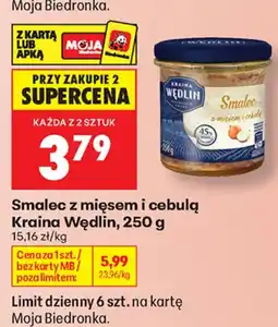 Biedronka Krainsa Wędlin Smalec z mięsem i cebulą aanbieding