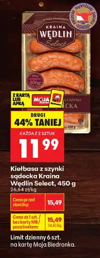 Biedronka Kraina Wędlin Select aanbieding