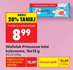 Biedronka Princessa wafelek mini kokosowa aanbieding