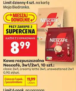 Biedronka Nescafe 3in1 aanbieding