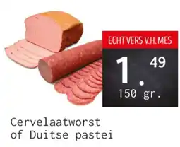 Naanhof Cervelaatworst of Duitse pastei aanbieding