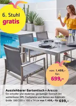 Sijben Arezzo Ausziehbarer Gartentisch aanbieding