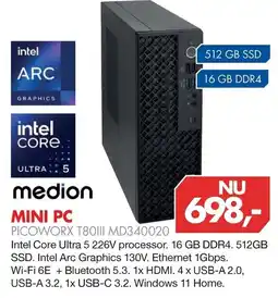 Vobis medion MINI PC PICOWORX T80III MD340020 aanbieding