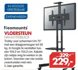 Vobis Neomounts VLOERSTEUN NM-M1700BLACK aanbieding