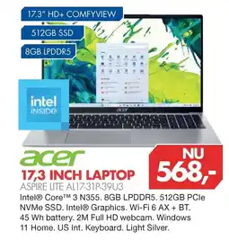 Vobis acer 17,3 inch laptop aanbieding