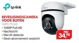 Vobis tp-link beveiligingscamera voor buiten tapo tc40 aanbieding